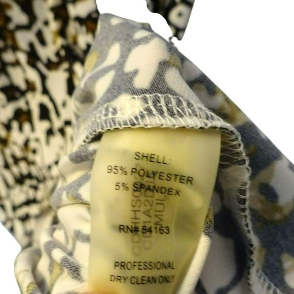 Calvin Klein Blouse | Black White Sleeveless | Split Short Sleeve Modern - Picture 8 of 10